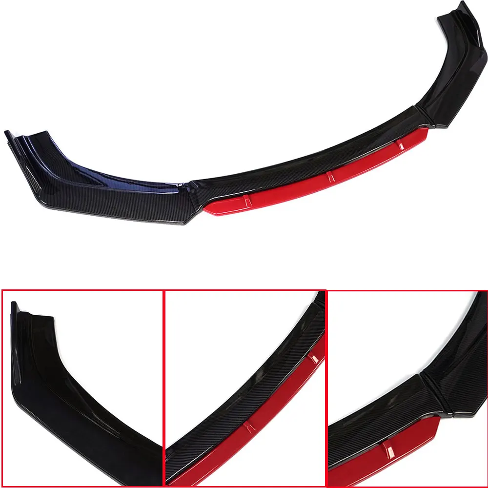 Frontstoßstange Lippe, 5 Stück ABS Spoilerlippe Universal, Frontschürze  Spoiler, Frontschürze Lip Body Kit, Universal Lip Splitter Spoiler Diffusor  Canard Protector für Auto : : Auto & Motorrad