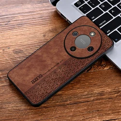 Premium PU Leather Shockproof Phone Case - Soft Protective Back Cover for Honor X70 (Brown)