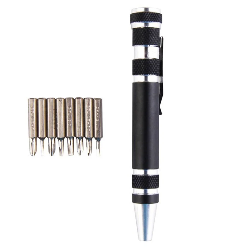 Multifunction 8 in 1 Mini Aluminum Precision Pen Screw Driver ...