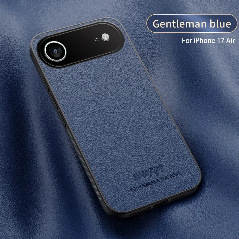 Leather Matte Soft Frame Case for Iphone 17.