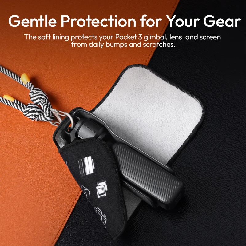 Ulanzi CO70/CO71 Camera Protective Wrap for DJI Osmo Pocket 3 with Shoulder Strap Photography Camera Lens Screen Outdoor Travel