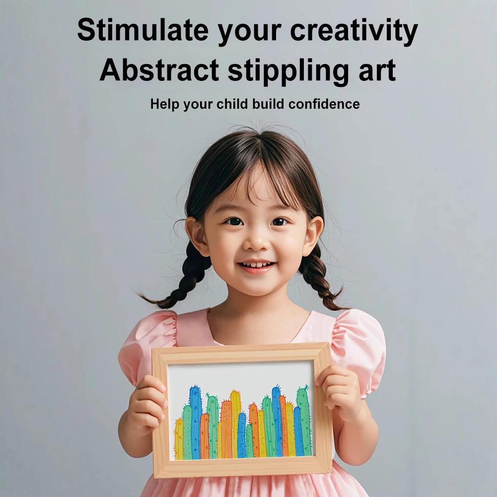 Squeegee Art Kids Paint Kit Childrens Painting Crafts Creativity Set Dot Painting Art Kits Boys Girls Birthday Christmas Gifts 5