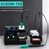 SUGON T60 Soldering Station Double Station Welding Rework Station Compatible with 115 210 245 Handle For BGA PCB Repair Tools 1