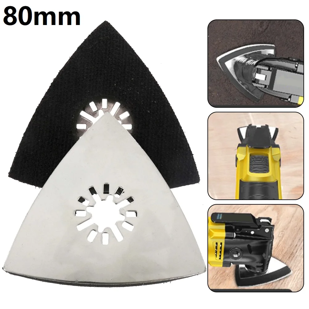 

1Pc Sanding Pad Polishing Disc Metal Triangular 80*80*80mm Hand Tool Accessory For Detail Sanding In Small Area