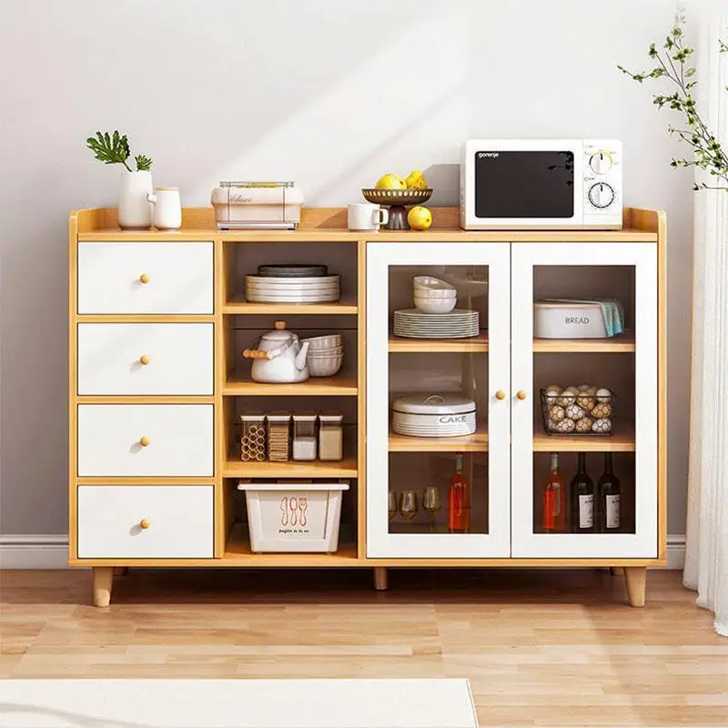 Kitchen Cabinet Storage Rack Sideboard Kitchen Cabinet Locker Living Room Home Small Apartment Oven Microwave  Storage Cabinet