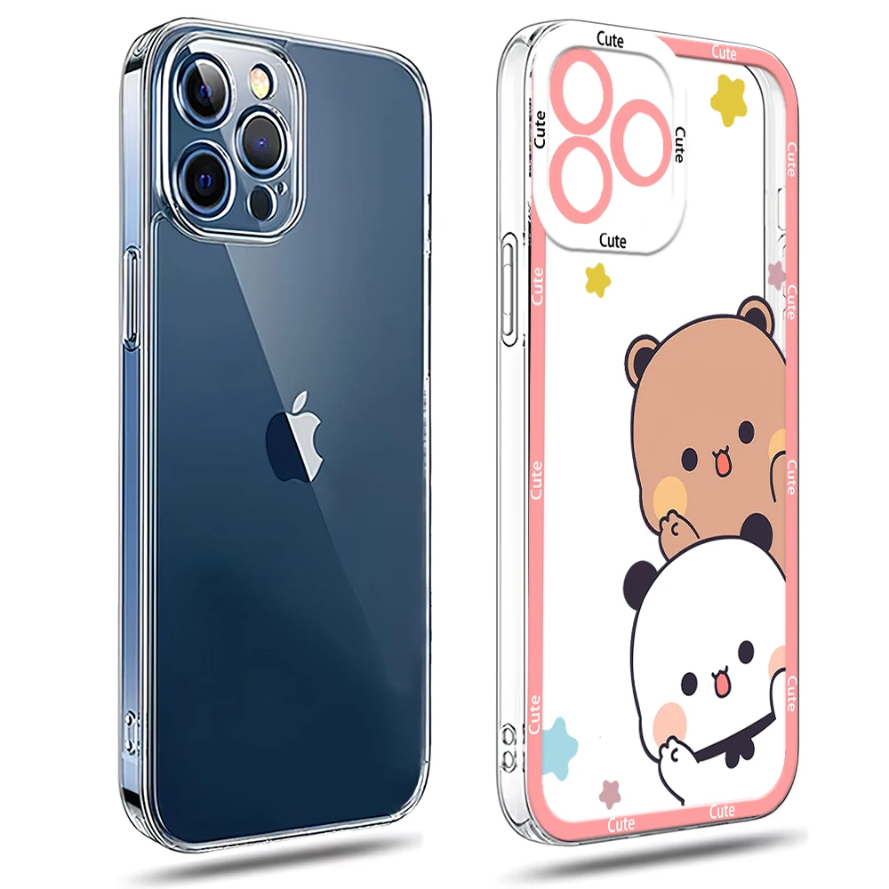 Adorable BuBu DuDu Transparent Phone Case with Bezel Cover