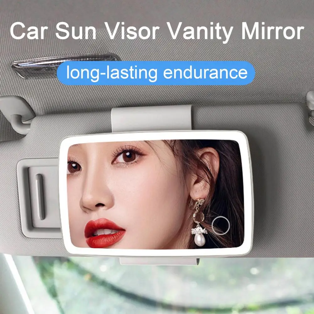 Miroir de courtoisie de voiture avec lumière LED, écran tactile LED,  pare-soleil automatique, miroir de maquillage, clip rétractable,  pare-soleil, accessoires de voiture - AliExpress