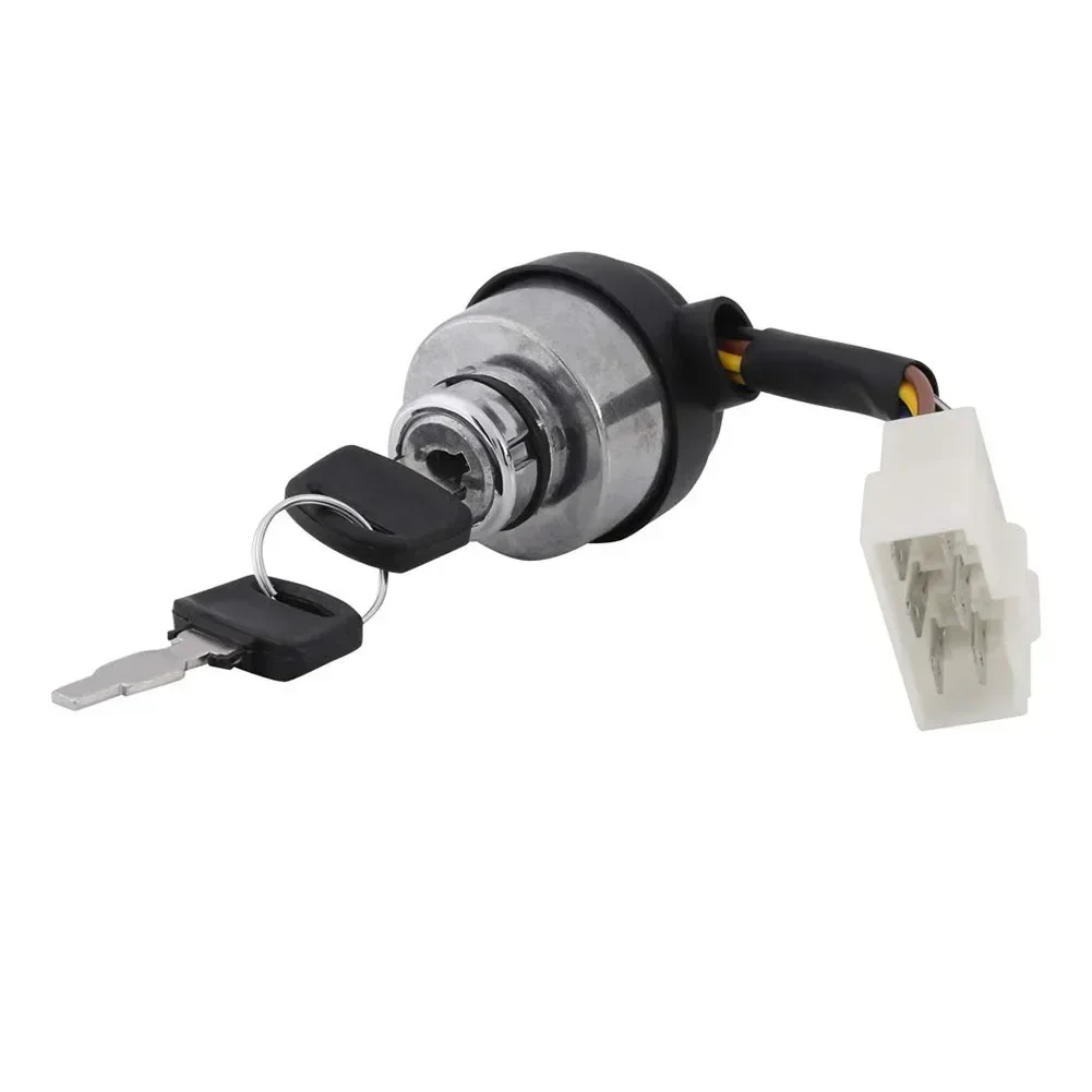 Cylinder Ignition Switch Gasoline Generator 6 Lines Electric Key Start Gasoline Generator Ignition Switch Keys 188F Durable