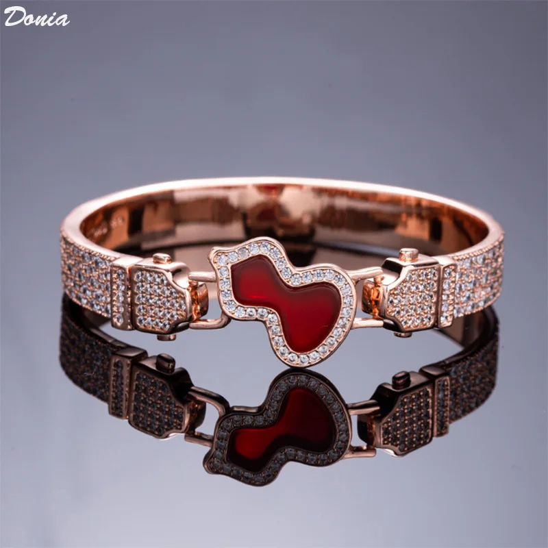 

Donia Jewelry Tri-color plating women's wedding copper bracelet & bracelet metal shell gourd bracelet copper bracelet gift