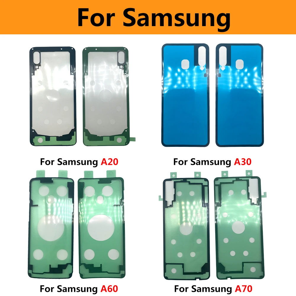 10Pcs, 삼성 A20 A30 A50 A70 A20s A21s A30s A31 A51 A71 A32 A52 A72 용 후면 배터리 커버 도어 스티커 접착 방수