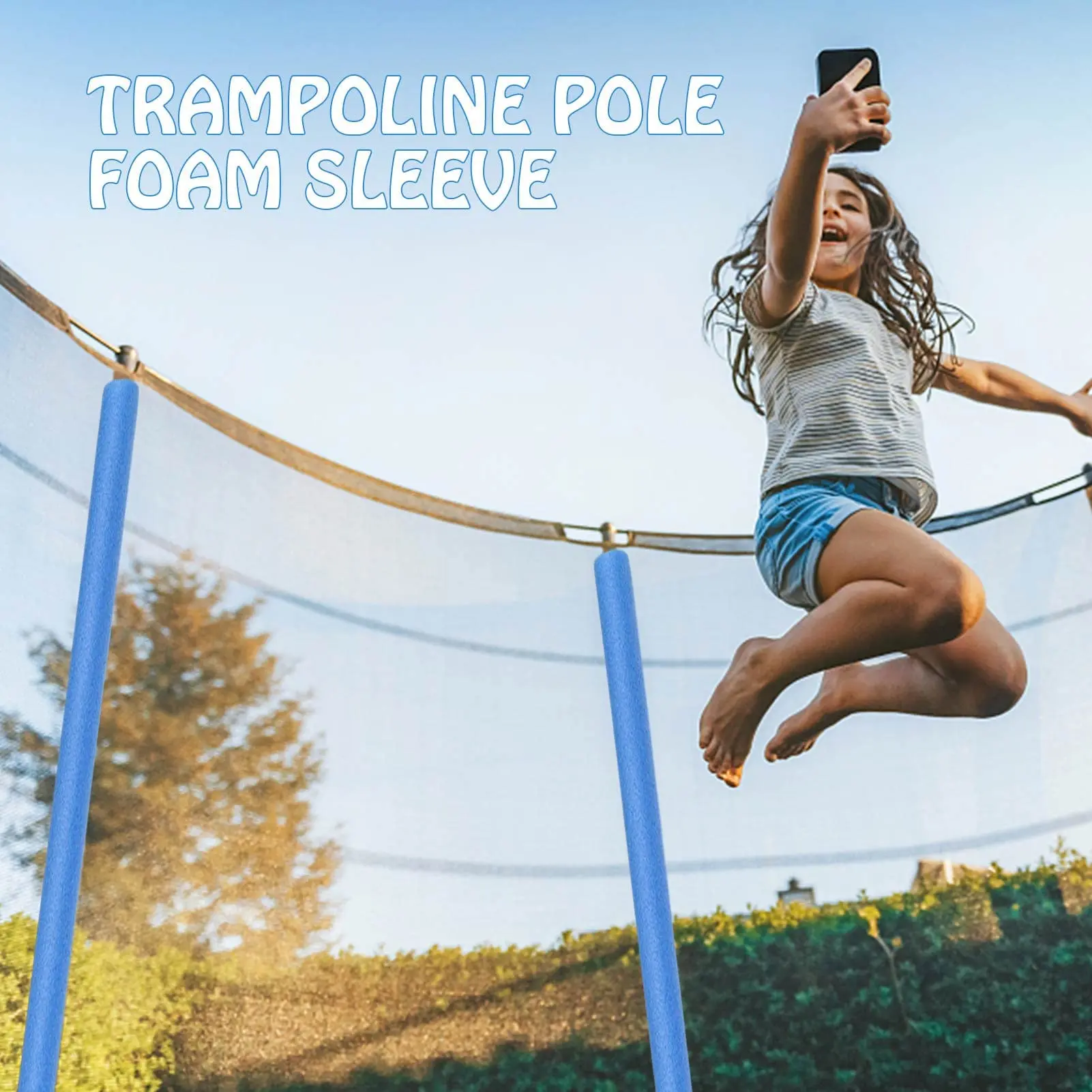 40cm Trampoline Pole Foam Sleeves Waterproof Protective Cover Padding for Outdoor Children's Trampoline Accessories Trampoline Protective Cover 6/12Pcs
