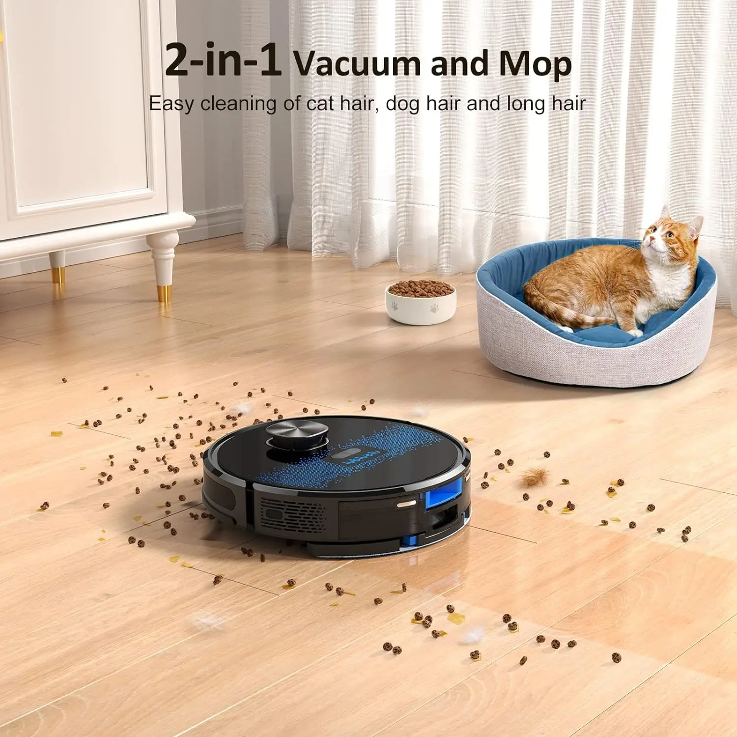 Lubluelu SL60D Robot Vacuum and Mop Combo - 4000Pa Suction