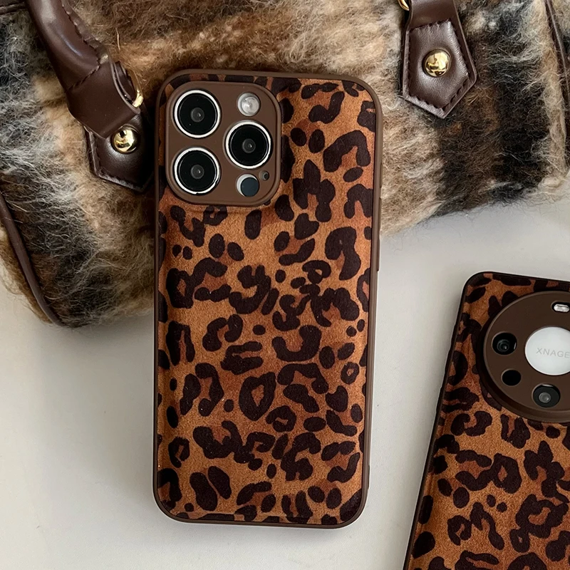 Fashion Leopard Print Leather iPhone Case