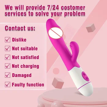 Powerful Rabbit G Spot Vibrator Female Dildo Clitoris Stimulator Penetration Vagina Massage Masturbator Adult Sex Toys for Women 6