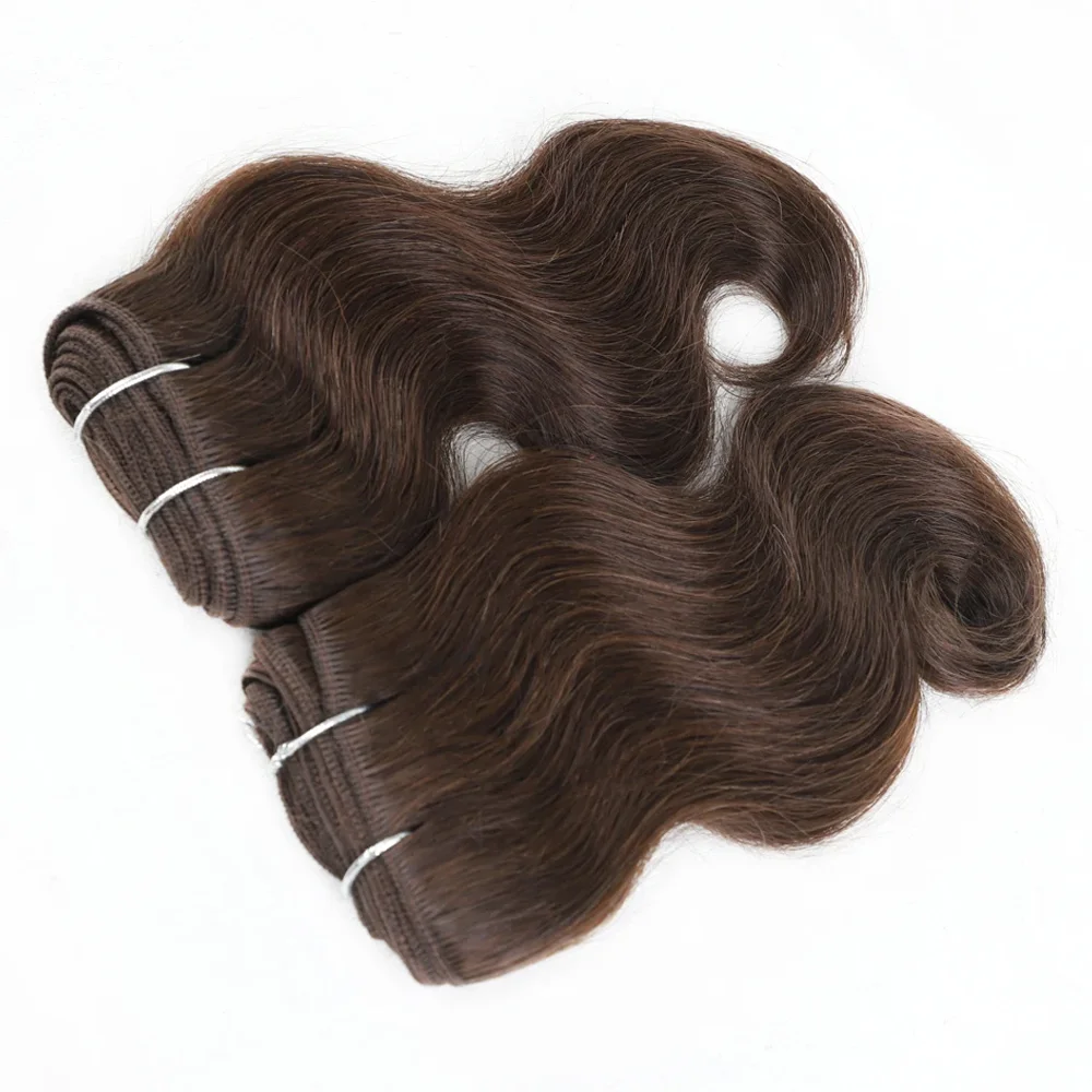2pcs Body Wave Human Hair Bundles Virgin Hair Extension Double Weft 2 Bundles Weave Extension Daily Use Natural Black Color