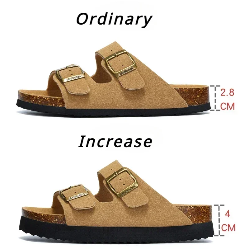 2023 New Summer Women's Cork Slippers Luxury Indoor Bottom Non Slip Shoes For Women Men Slippers Casual Beach Flip Flops Sandals