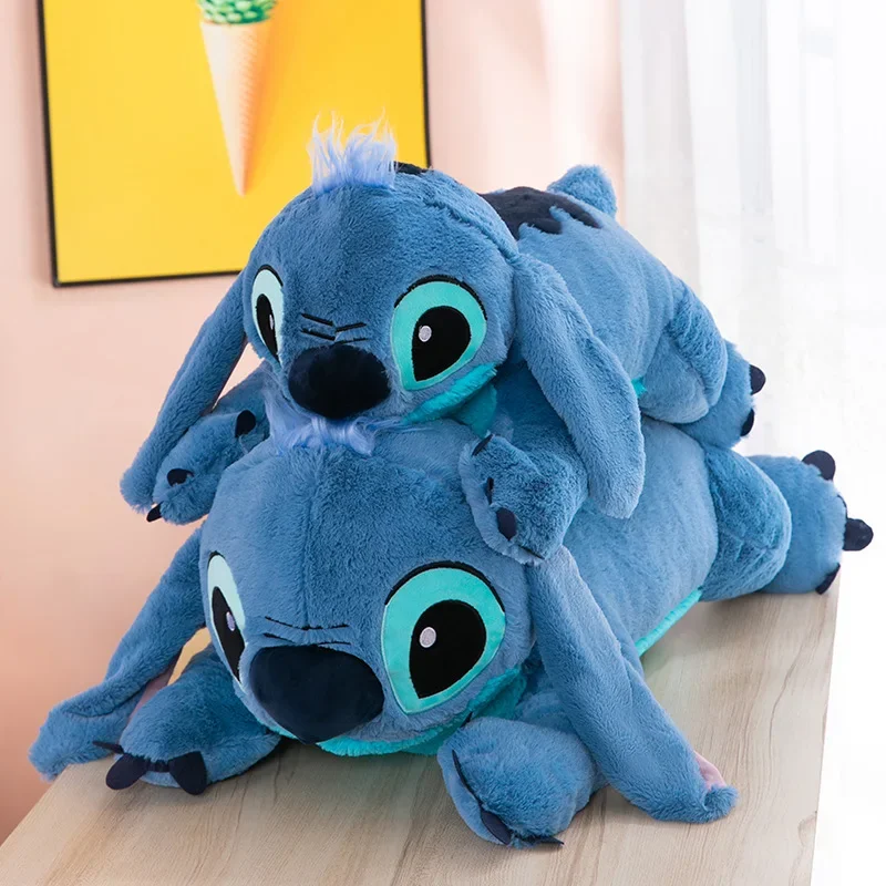 

45cm Lilo&stitch Disney Plush Doll Cartoon Stuffed Toys Cute Blue Monster Plush Pillow Gifts for Girlfriends Kids Birthday X-mas