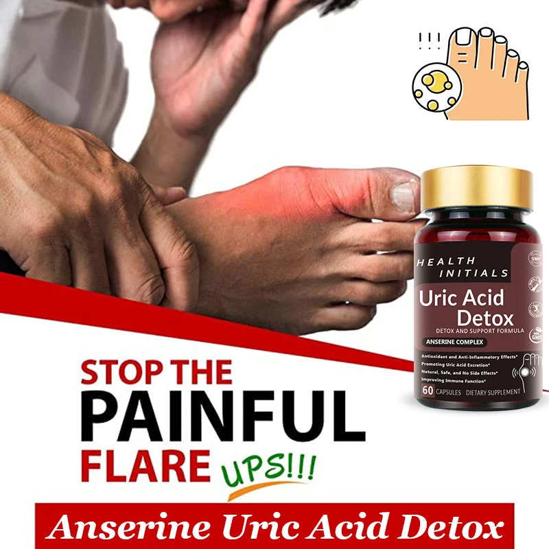 Balance Uric Acid Support Gout Joint Swelling Inflammation Pain And Stiffness Anserine 60 Capsules