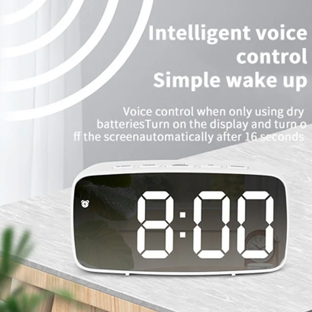 Xiaomi Led Óra Modern Egyszerű Ins Hallgató Elektronikus Plug-In Ébresztőóra Tükör Nagy Képernyős Nappali Hálószoba Kollégiumi - Image 4