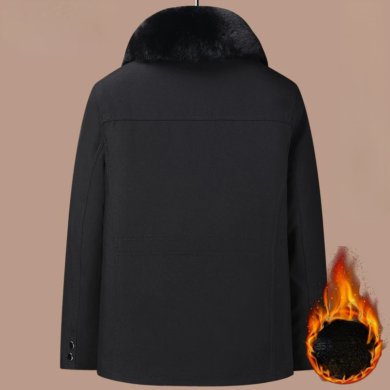 2023 Winter Jacket Men Parkas Thicken Warm Coat Mens Jackets Solid Color Parka Coat Men Fashion New Streetwear Parkas F09