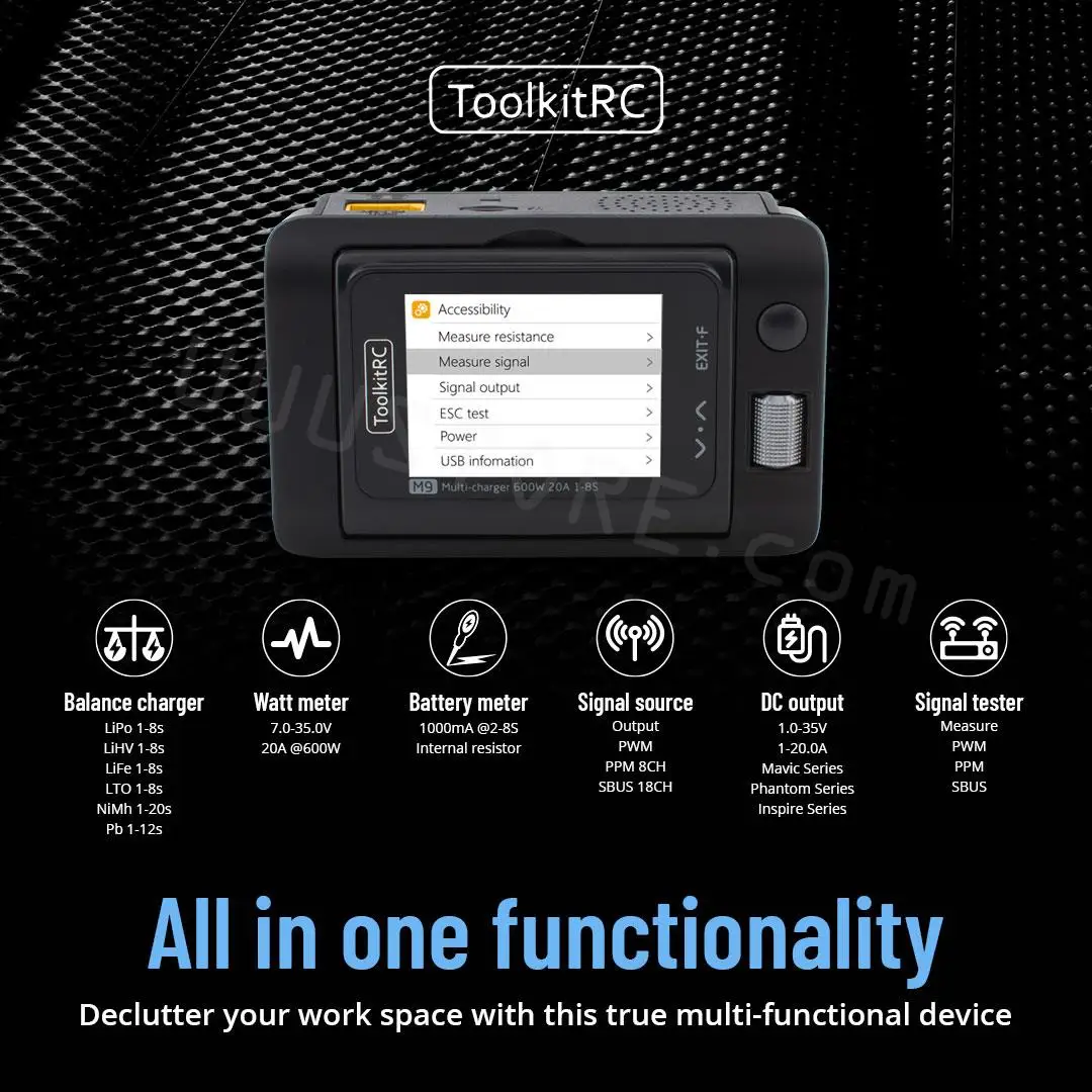 ToolkitRC M9 600W USB Fast Charing DC Smart Charger with Audio Function Adjustable Screen Angle For 1-8S Lipo LiHv LiFe Battery 4