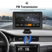 Podofo Écran tactile 7 pouces pour voiture avec Carplay et Android Auto, commande vocale, autoradio, lecteur intelligent, caméra de tableau de bord 4