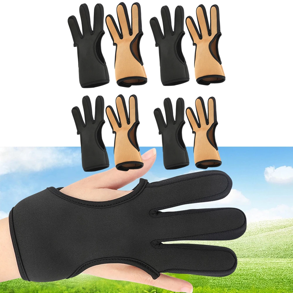 

Archery Arm Guard Archery Glove Youth Kit Guard Leather Archery 3 Finger Archery Finger Tab Bow Finger Guard Hunting Shoot