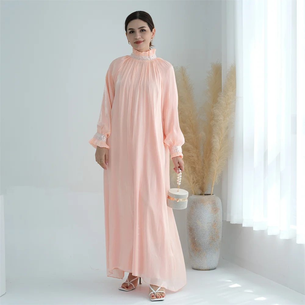 Majestic Paisley Print Abaya – Elegant Modest Dress for Eid & Ramadan (K12) main image 0