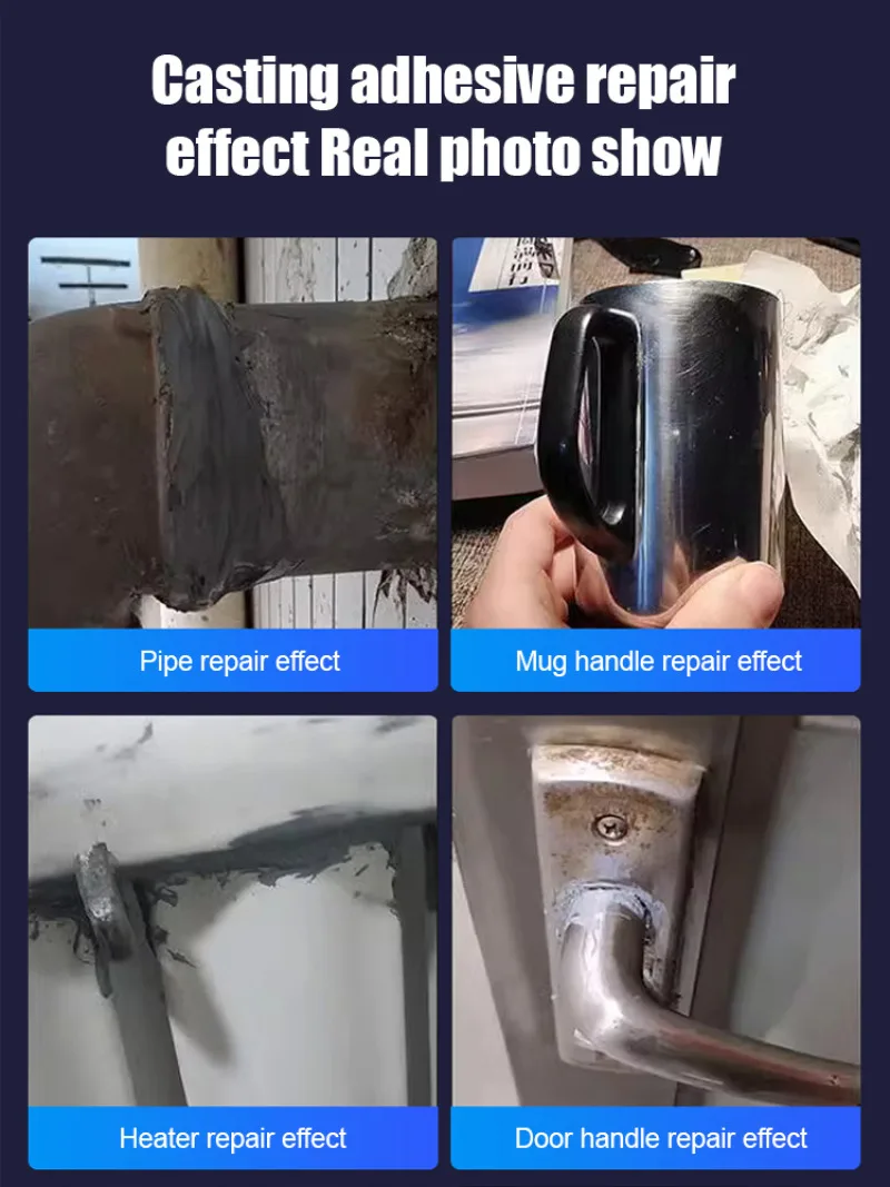 Casting glue metal repair high temperature resistant strong welding agent welding glue waterproof ceramic water pipe plastic