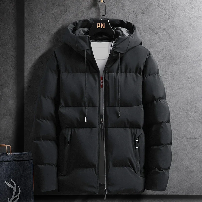

Зимняя мужская куртка-бомбер с капюшоном, Повседневная Осенняя парка, куртка, утепленная мужская модная одежда, новинка 2022, уличная одежда, пальто с хлопковой подкладкой