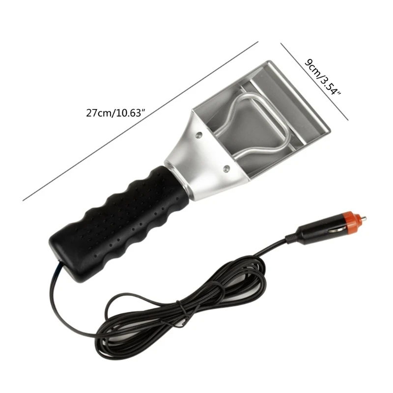 12V Car Window Heated Cleaning Shovel Car Windshield Snow Shovel Ice Scraper Electric Window Ice Snow Removal Hand Tools