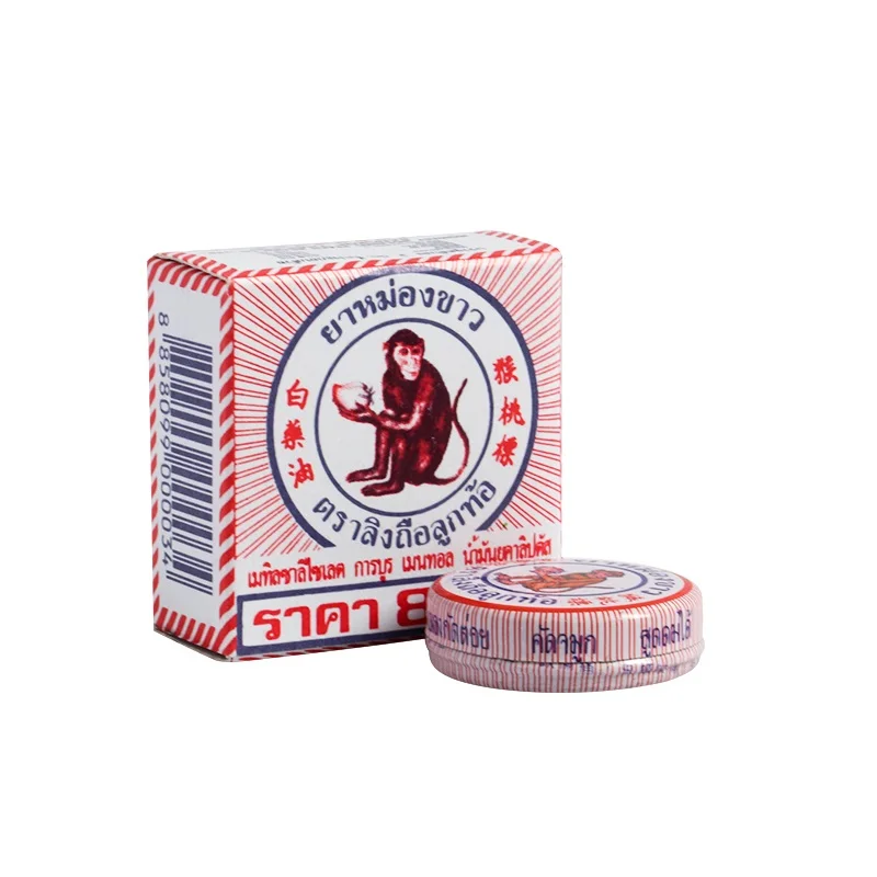 Thailand'S Monkey Peach Oil Standard Baiyao Tiger Balm Refreshing Cool Mosquito Bites Itching White 2g 4g 8g 12g