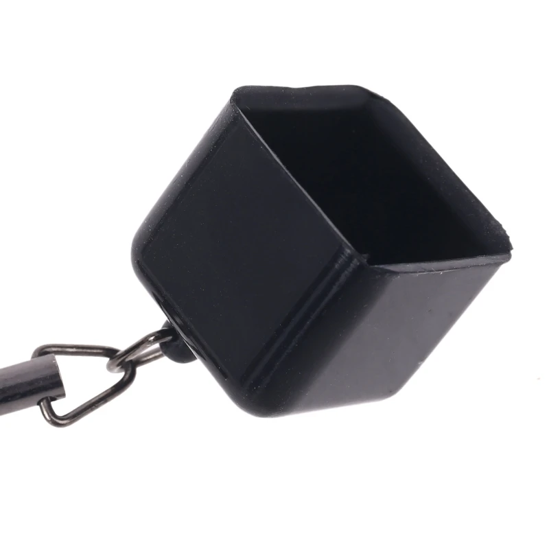 Lightweight Portable Metal + Rubber Retractable Billiards Chalk Holder Drawing Keys Chain Keyrings with Number 8 Practical Tool