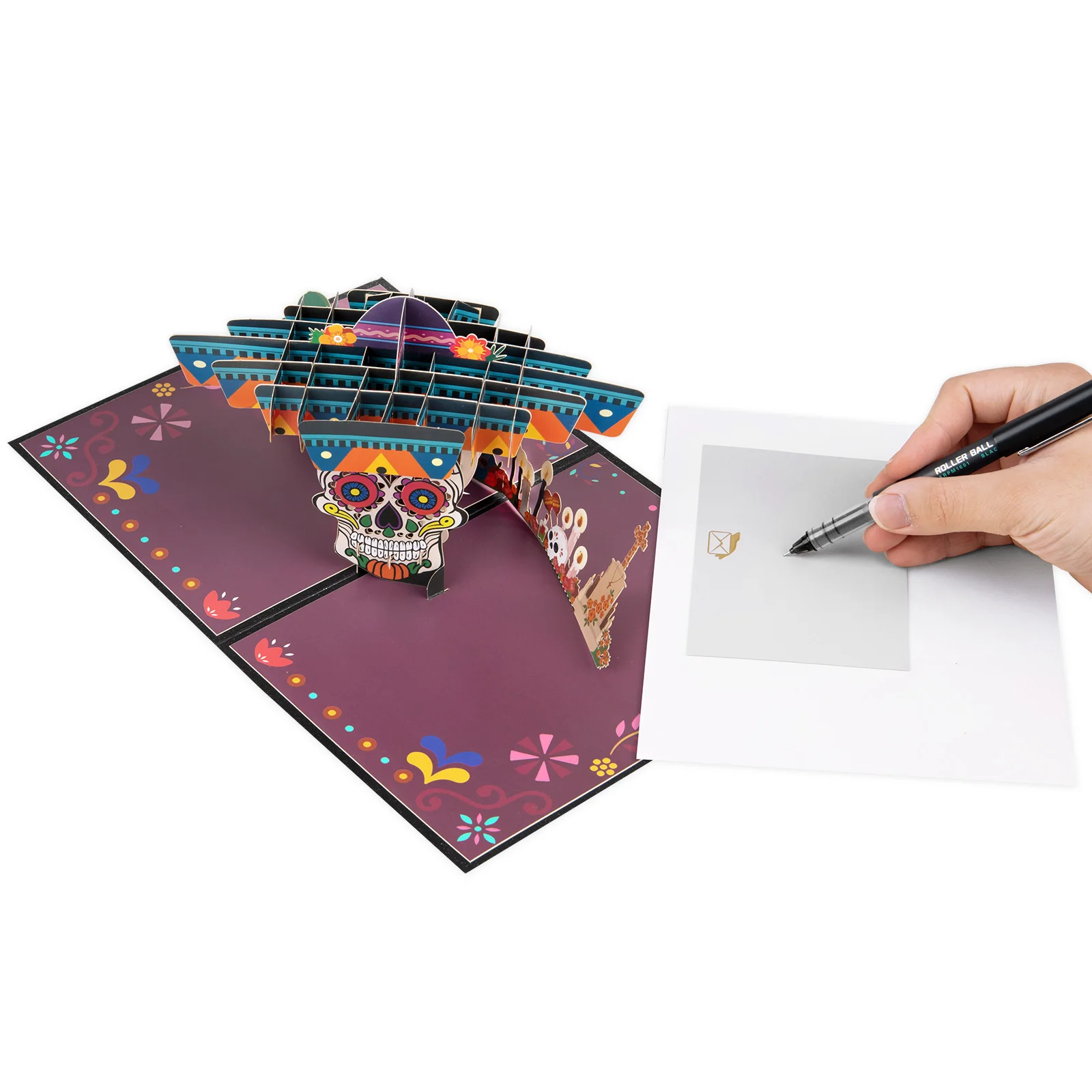 Dia de Muertos Pop Up Card 3D Holiday Greeting Card Day of the Dead