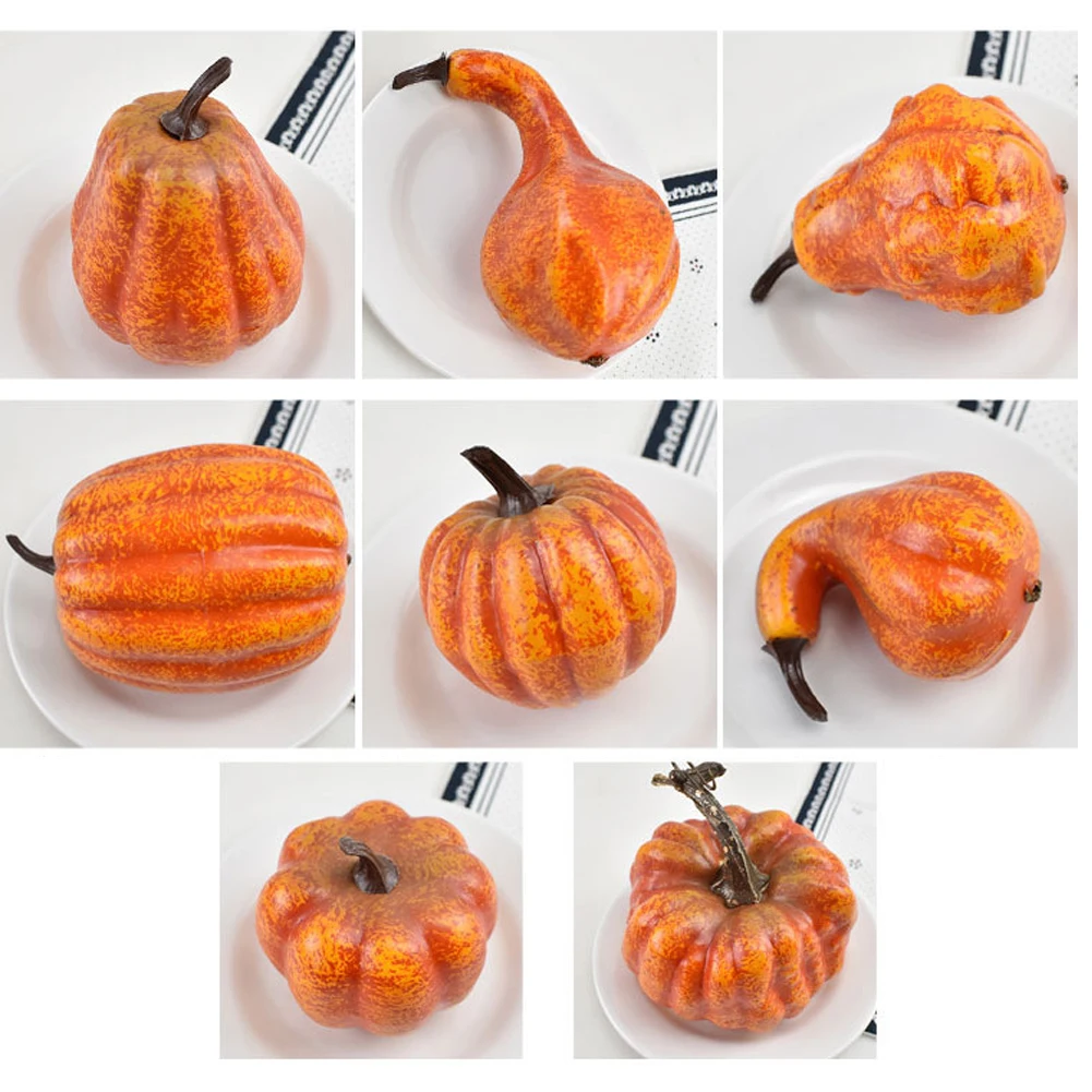 

1pack Mini Artificial Halloween Pumpkin Decor Simulation Vegetable DIY Craft Halloween Home Party Decoration Farmhouse Harvest