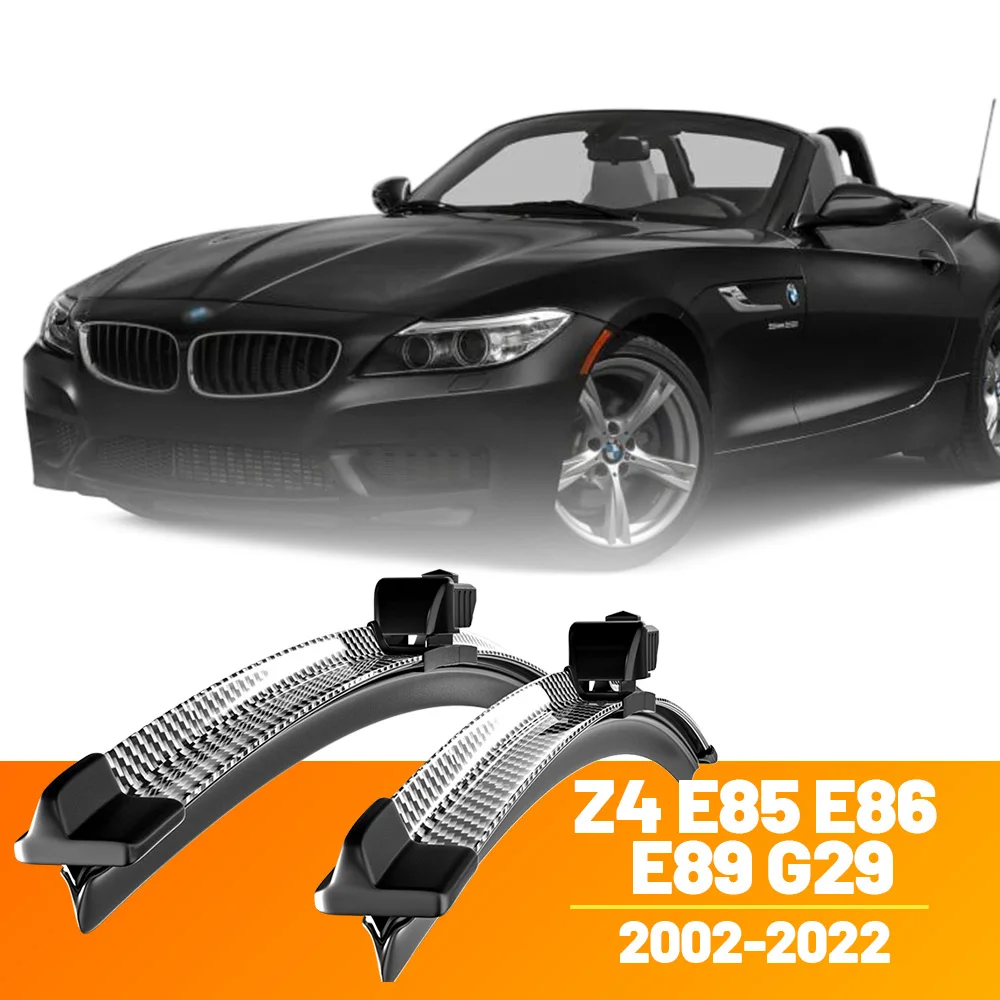 Premium Carbon Fiber Front Windshield Wiper Blades - Set of 2