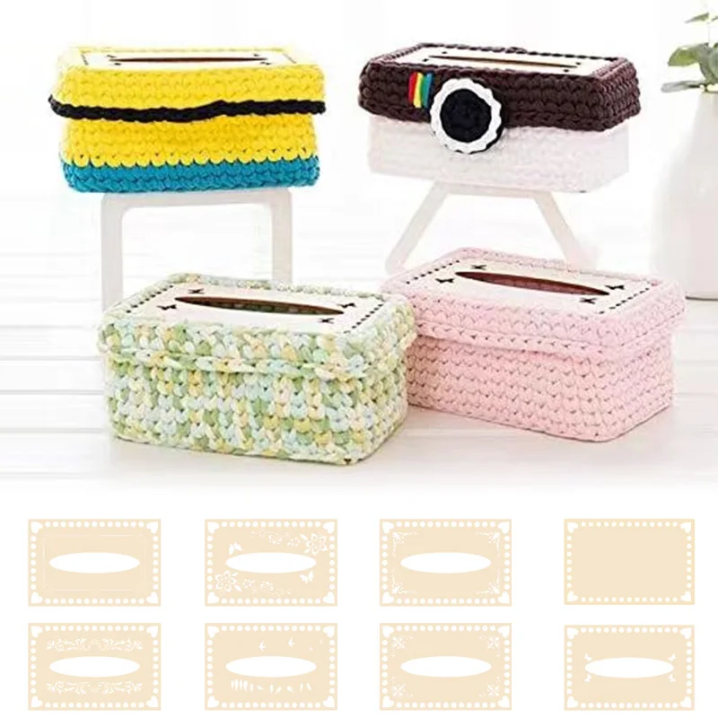 2PCS Wooden Basket Bottom Rectangle Crochet Wood Base Hollow Out DIY Bag Crochet Bags Handmade Accessories Weaving Supplies