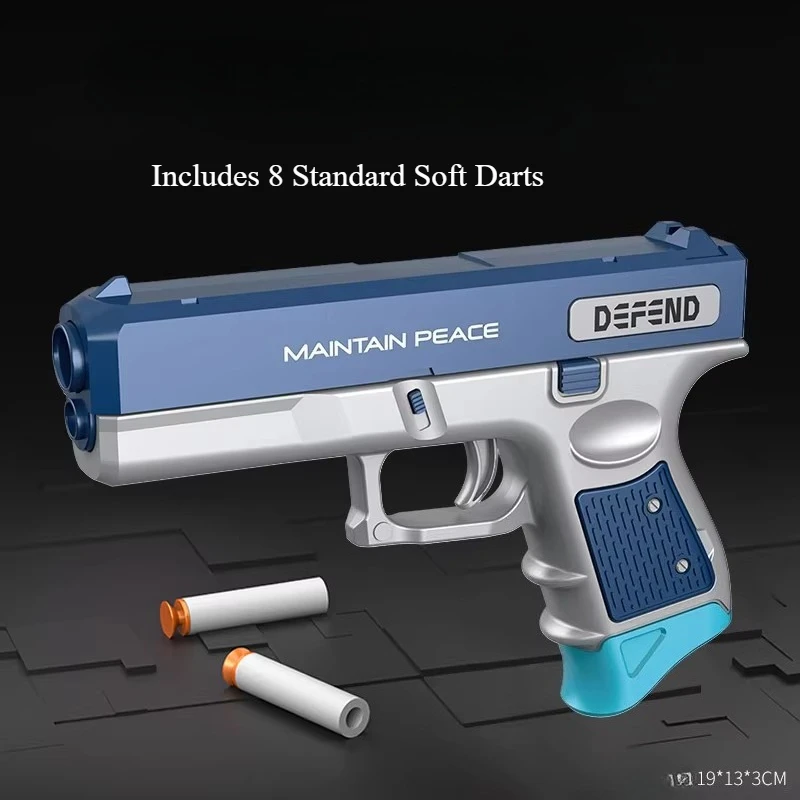 ילדים משוגעים רכיבת דרט רכה צעצוע ריאליסטי אקדח ידני רכיבת דרטים עם 8 כדורים רכים