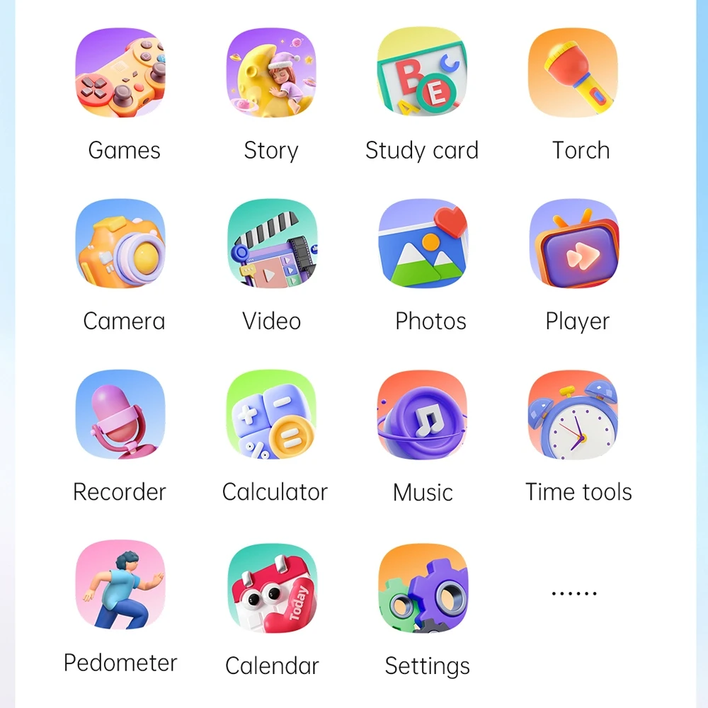 Children's Smart Watch Girls Camera Recording Video Learning Words Flashlight Kids Watch 2025 New Boys Smart Kids Watch Android