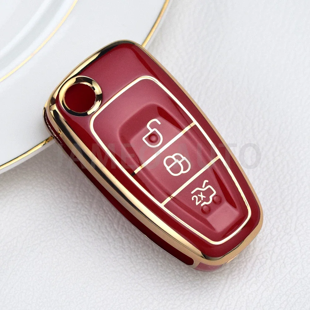 Key Case Cover Key Case Car Key Shell TPU Car Key Case Cover for Ford Focus 2 3 MK3 ST RS Custom C-Max S-Max Ecosport Kuga Escape Fiesta Mondeo Shell Fob Accessories