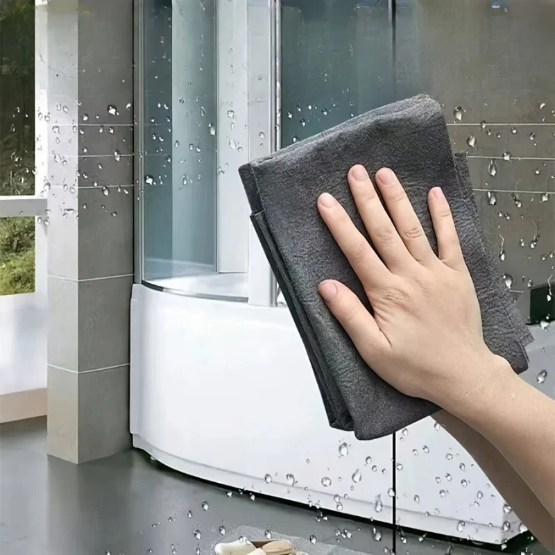 Magic Cleaning Cloth 5Piece Window Cleaning No Trace Left Waterless Printing Wipe Glass Wiper Mirror Artifact 7.87Inch/9.84Inch