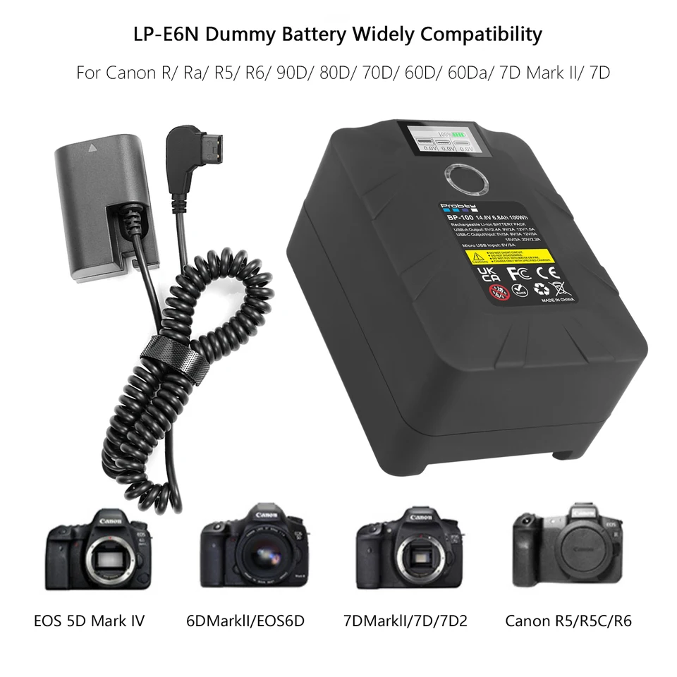 USB-C voedingsadapter voor Canon EOS 2000D 22,00 EUR