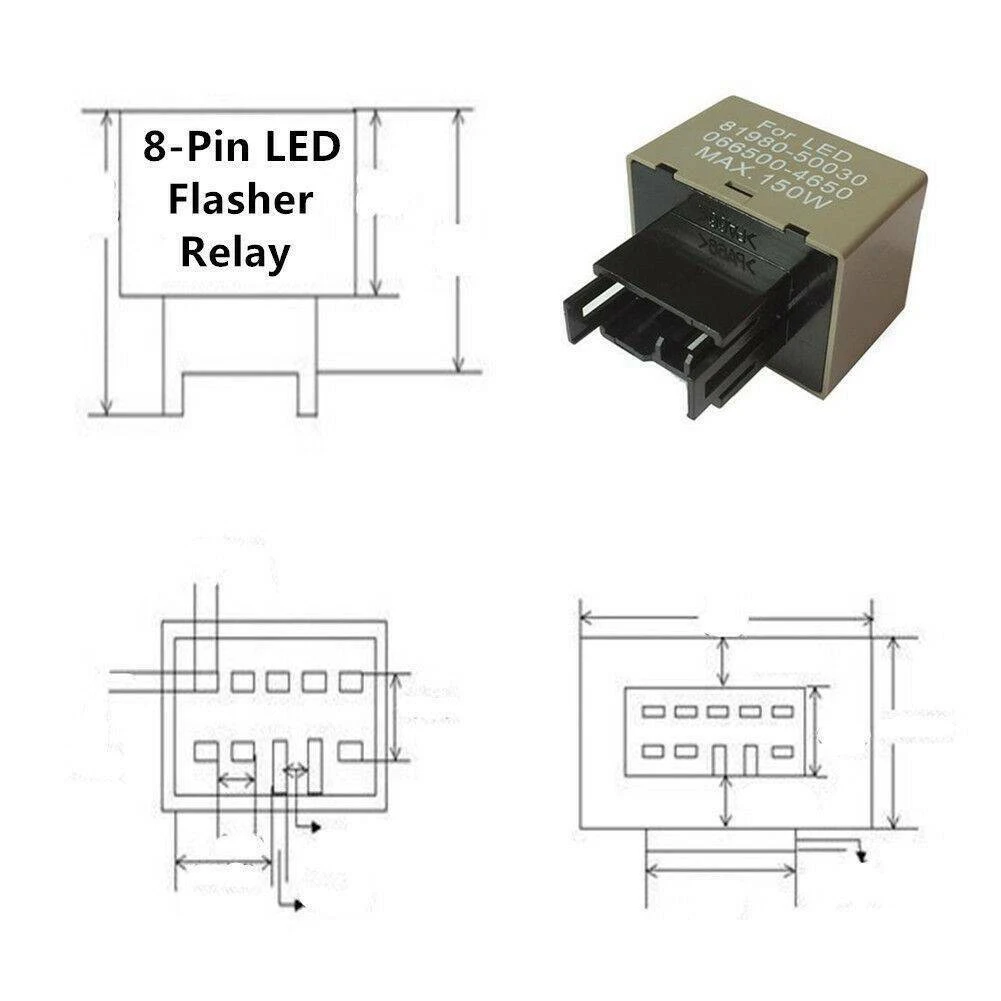 Turn Signal Flasher Speed Adjustable 81980-50030 For Lexus For Toyota For Sienna Piece Electronic Flasher Relay Car Accessories