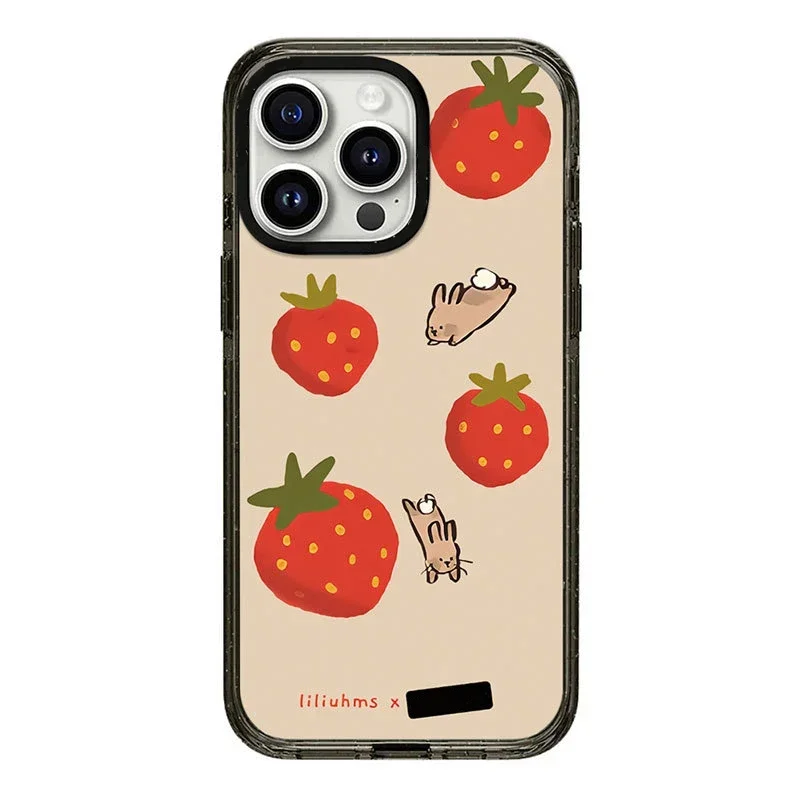 

Upgrade Acrylic Border Strawberry Cat Phone Case Cover for IPhone 11 12 13 14 15 Pro Max Case for IPhone 14 Pro Max