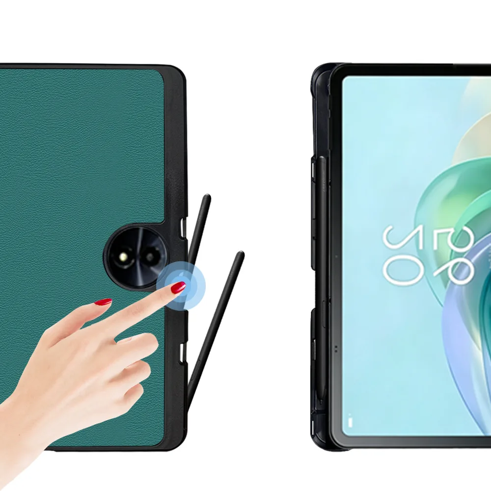 TCL NXTPAPER 11 Plus Tablet Case with Pencil Holder - Anti-Drop Triple Folding Stand Cover