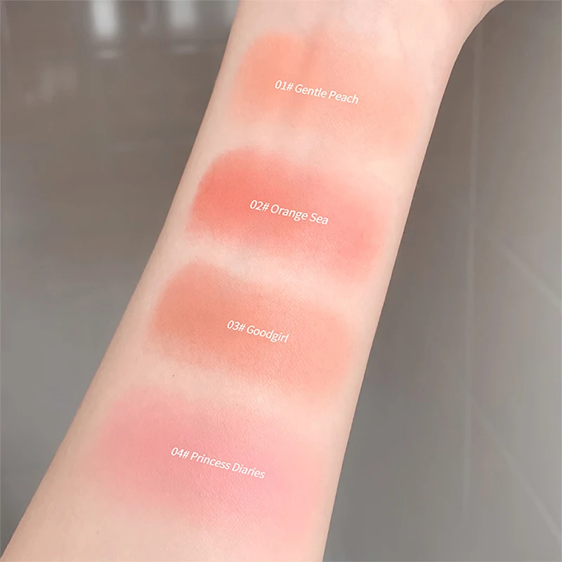 Three dimensional relief mist Color blush natural tender hold makeup low saturation female blush cream