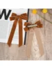 2PCS Velvet Hair Bows Brown Hair Ribbon Clips Big Fall Alligator Clips Hair Accessories for Women Girls Toddlers Kids Baby 5