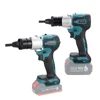 HIFESON Battery Free Metal Electric Rivet Gun Rechargeable Automatic Rivet Nut Gun Riveting Tool Nut Head M3-M12 For Makita Tool 5