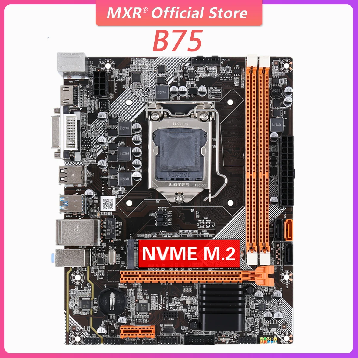 mother board gaming pc B75 Motherboard LGA 1155 M.2 for Intel i3 i5 i7 CPU Support ddr3 memory ram M-ATX LGA-1155 USB3.0 SATA3.0 pei-e vga hdmi interfa good motherboard for pc