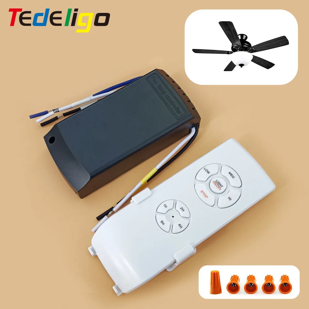 Kit Universal Interruptor de Controle Remoto Faça Você Mesmo Lâmpada Leve Ventilador de Teto Função de Temporização Velocidade Ajustada Controlador ac 110v 220v